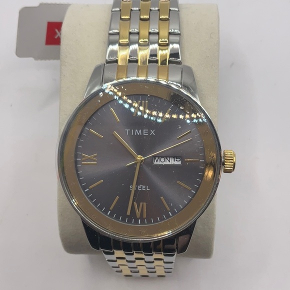 Timex Mens Two Tone Stainless Steel Bracelet Watch Tw2t50500ji - Picture 1 of 2